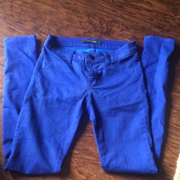 J Brand Denim - JBrand Coated Cobalt blue skinny jeans 25